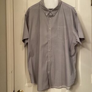 Jachs‎ New York Men's Short Sleeve Button-Down Shirt Blue/Pink  Pattern Sz 2XL